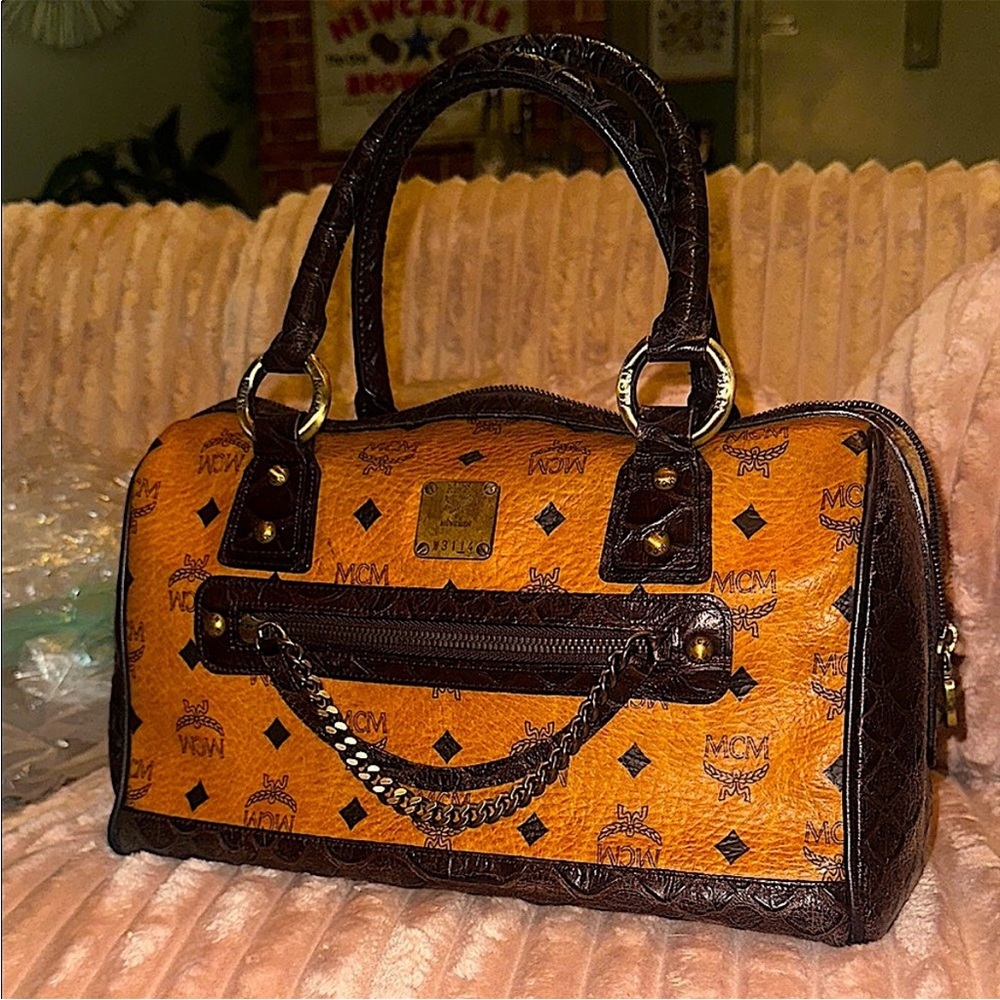 MCM Croc Leather Made In Germany Handbag. ZERO callouts